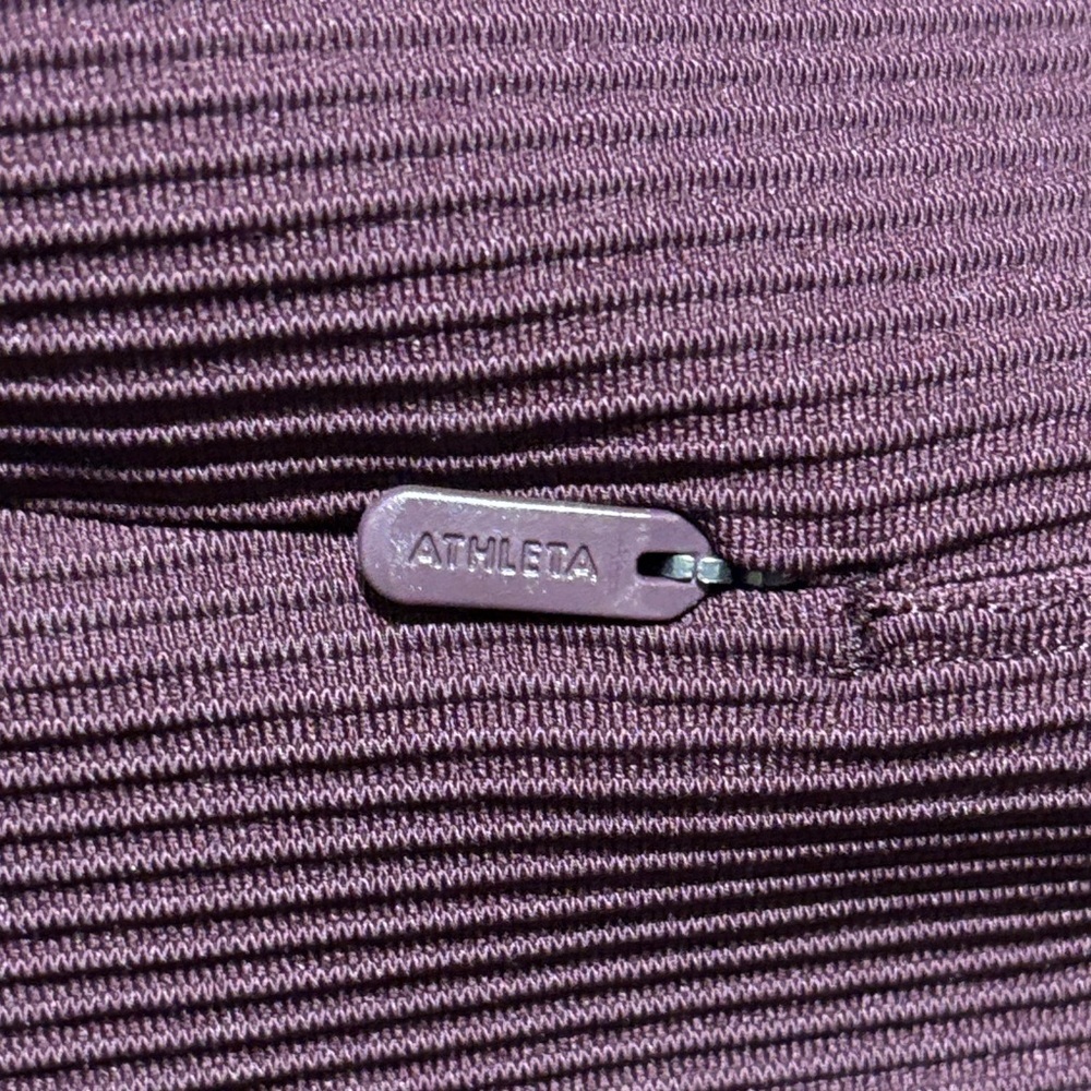 Athleta Deep Track Jacket Women’s Small Full Zip Burgundy - Picture 3 of 7